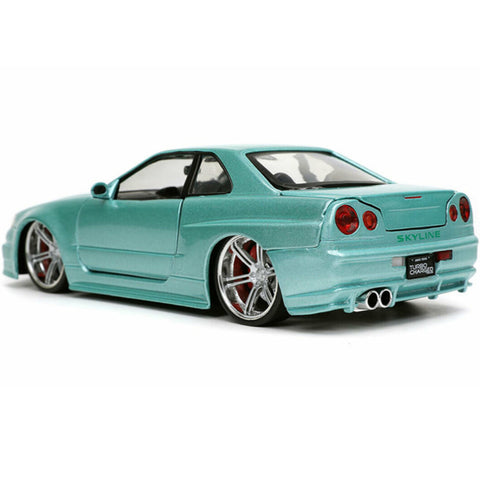 Fast & Furious Brian's 2002 Nissan Skyline GT-R R34 1:24 Scale Diecast Model by Jada 32608
