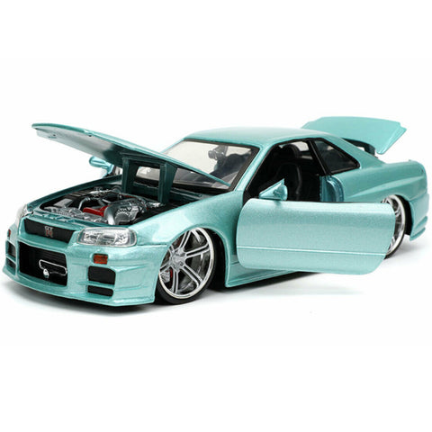 Fast & Furious Brian's 2002 Nissan Skyline GT-R R34 1:24 Scale Diecast Model by Jada 32608