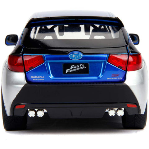 Fast & Furious Brian's Subaru Impreza WRX STI 1:24 Diecast Model Blue by Jada 99514