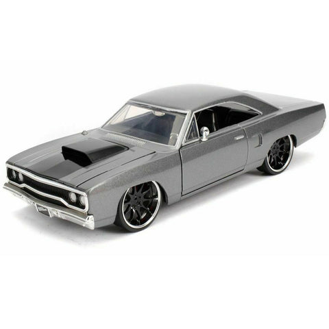 Fast & Furious Dom's 1970 Plymouth Road Runner 1:24 Scale Diecast Model Gray by Jada 30745
