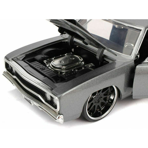 Fast & Furious Dom's 1970 Plymouth Road Runner 1:24 Scale Diecast Model Gray by Jada 30745