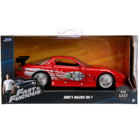 Fast & Furious Dom's 1995 Mazda RX-7 FD 1:32 Scale Diecast Model Veilside Red by Jada 98377 diecasthappy.com