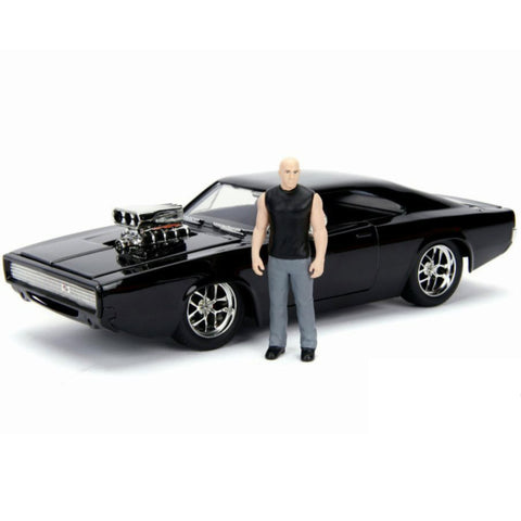 Fast & Furious Dom's Dodge Charger R/T 1:24 Scale Build N' Collect Diecast Model with Figure by Jada 30698
