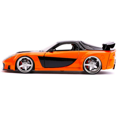 Fast & Furious Han's 1997 Mazda RX-7 FD Veilside Fortune 1:24 Scale Diecast Model Orange Black by Jada 32097
