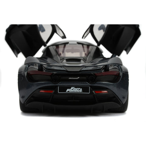 Fast & Furious Hobbs and Shaw McLaren 720S 1:24 Scale Diecast Model Gray by Jada 30754