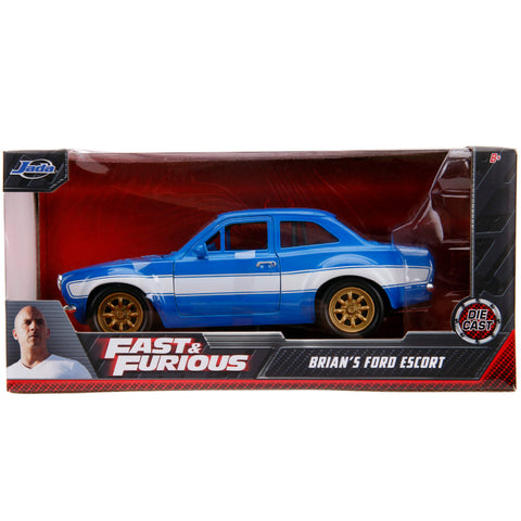 Fast & Furious Brian's 1970 Ford Escort RS 2000 MK1 1:24 Scale Diecast Model Blue by Jada 99572