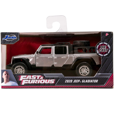 Fast & Furious 2020 Jeep Gladiator 1:32 Scale Diecast Model Silver by Jada 32031 diecasthappy.com