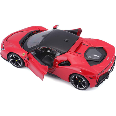 Ferrari Race & Play SF90 Stradale Red 1:24 Scale Diecast Model by Bburago 18-26028RD diecasthappy.com