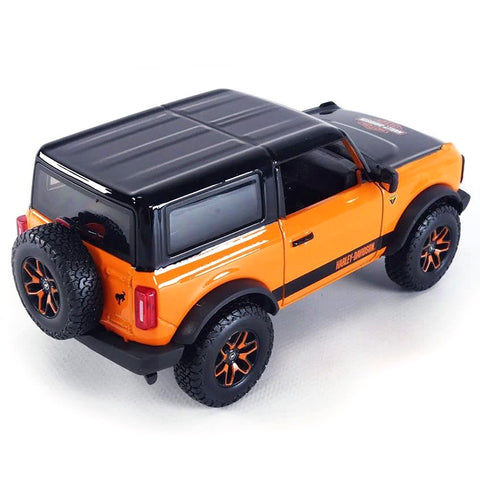 Harley-Davidson Custom 2021 Ford Bronco 1:24 Scale Diecast Model Orange by Maisto 32272 diecasthappy.com happy diecast