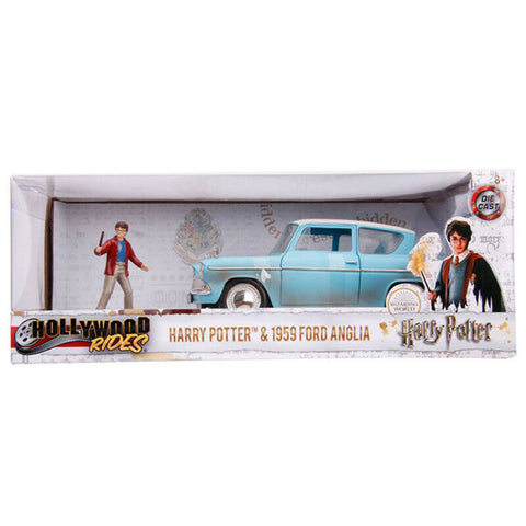 Harry Potter 1959 Ford Anglia 1:24 Scale Diecast Model With Harry Potter Figure by Jada 31127