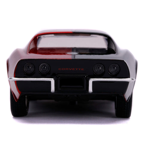 DC Comics Harley Quinn's 1969 Chevy Corvette Stingray 1:32 Scale Diecast Model Red by Jada 32095 diecasthappy.com