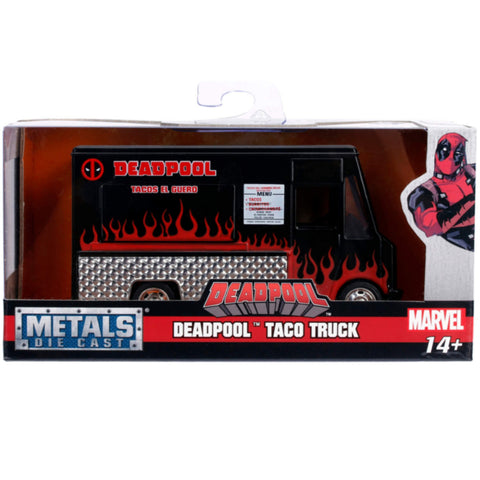 Marvel Deadpool Taco Truck 1:32 Scale Diecast Model White By Jada 30864
