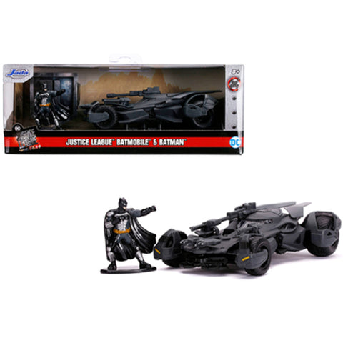 Justice League Batmobile 1:32 Scale Diecast Model with Batman Figure Black by Jada 31706