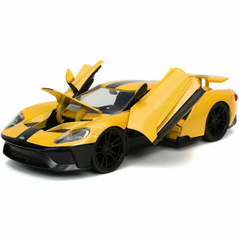 Hyper Spec 2017 Ford GT 1:24 Scale Diecast Model Yellow by Jada 32257
