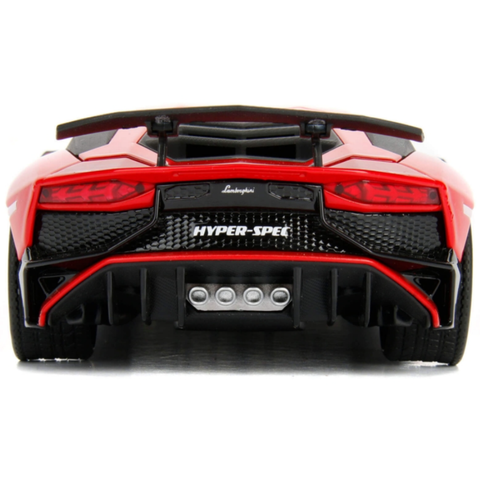 Hyper Spec 2017 Lamborghini Aventador SV LP750-4 1:24 Scale Red by Jada 99705