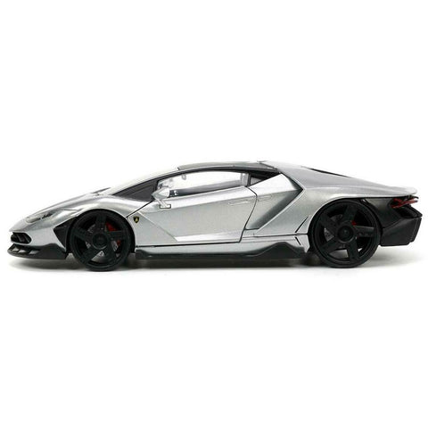 Hyper Spec 2017 Lamborghini Centenario 1:24 Scale Diecast Model Silver by Jada 32277