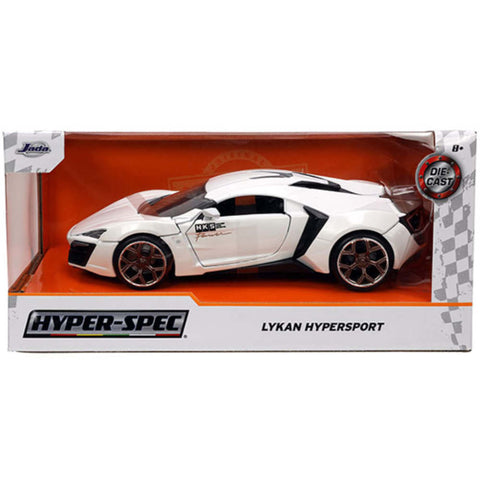 Hyper Spec 2017 Lykan Hypersport 1:24 Scale Diecast Model White by Jada 34030