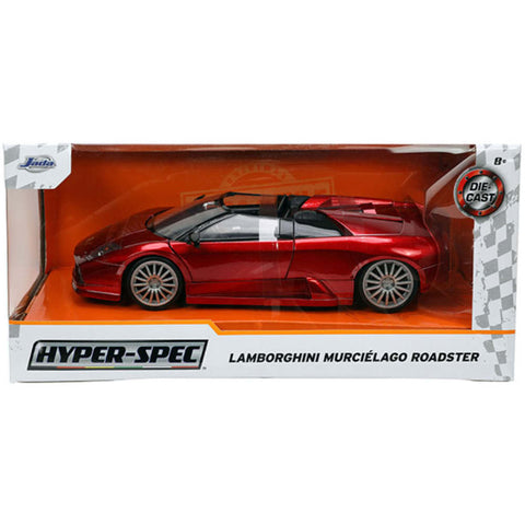 Hyper Spec Lamborghini Murcielago Roadster 1:24 Scale Diecast Model Red by Jada 34029