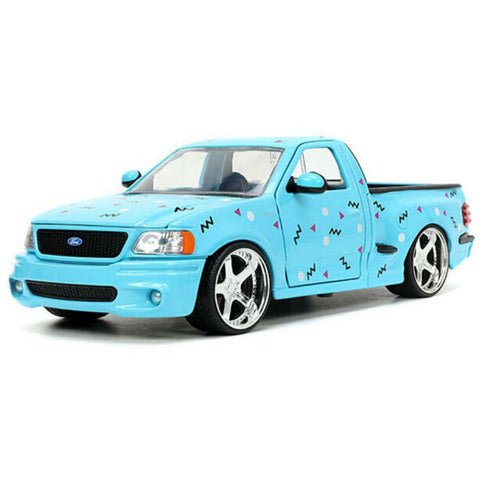 I Love The 90's 1999 Ford F-150 SVT Lightning 1:24 Scale Diecast Model Light Blue by Jada 31378