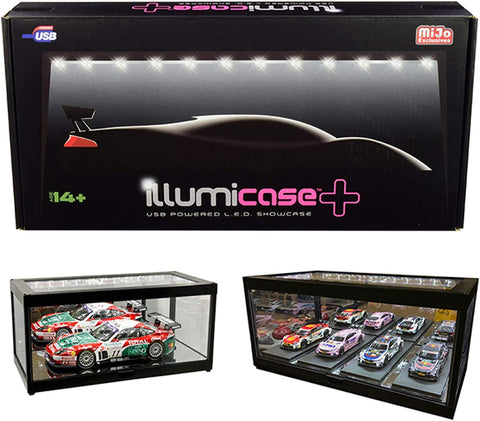 illumicase+ USB Powered LED Showcase Display Case in Black