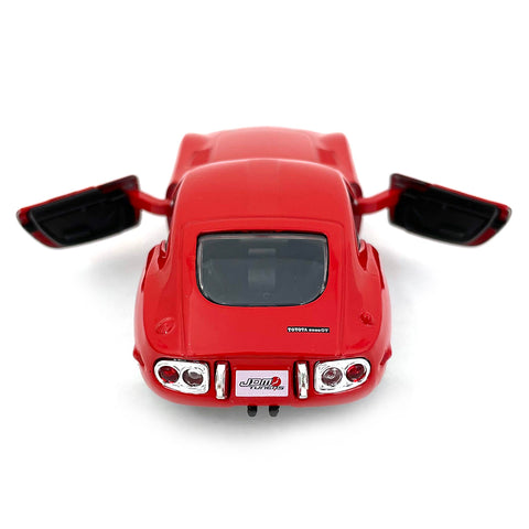JDM Tuners 1967 Toyota 2000 GT 1:32 Scale Diecast Model Red by Jada 30377-RD (No Window Box)