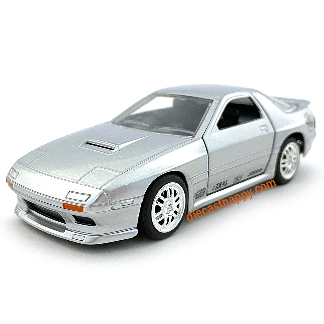 JDM Tuners 1985 Mazda RX-7 FC3S 1:32 Scale Diecast Model Silver by