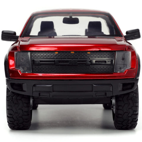 Just Trucks 2011 Ford F-150 SVT Raptor Pickup 1:24 Scale Diecast Model Mickey Thompson Red by Jada 33854