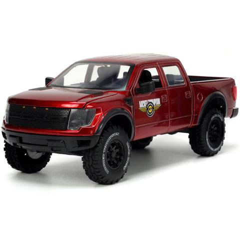 Just Trucks 2011 Ford F-150 SVT Raptor Pickup 1:24 Scale Diecast Model Mickey Thompson Red by Jada 33854