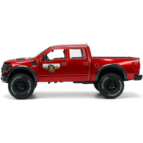 Just Trucks 2011 Ford F-150 SVT Raptor Pickup 1:24 Scale Diecast Model Mickey Thompson Red by Jada 33854