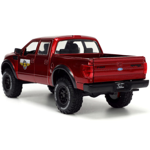 Just Trucks 2011 Ford F-150 SVT Raptor Pickup 1:24 Scale Diecast Model Mickey Thompson Red by Jada 33854