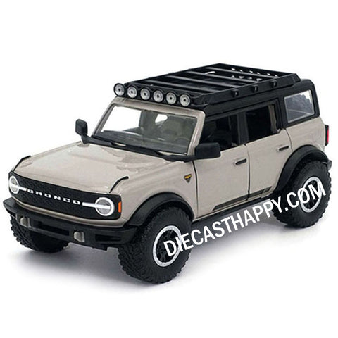 Just Trucks 2021 Ford Bronco 4x4 1:24 Scale Diecast Model Grey by Jada (No Window Box)
