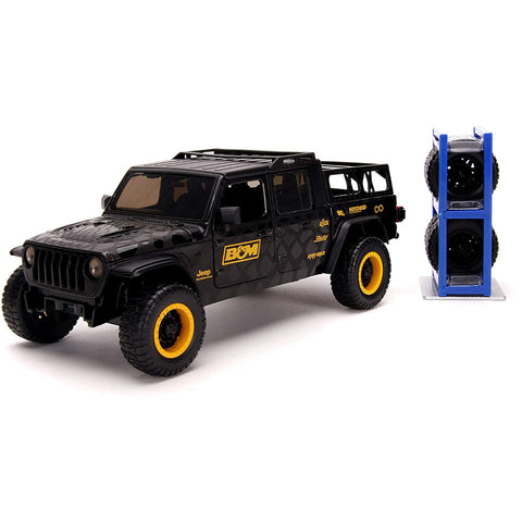 Just Trucks 2020 Jeep Gladiator 1:24 Scale Diecast Model Black B&M by Jada 32423