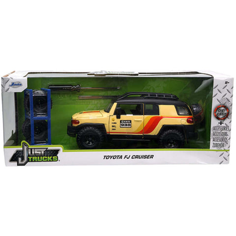 Just Trucks Toyota FJ Cruiser with Extra Wheels 1:24 Scale Diecast Model Yellow by Jada 33028