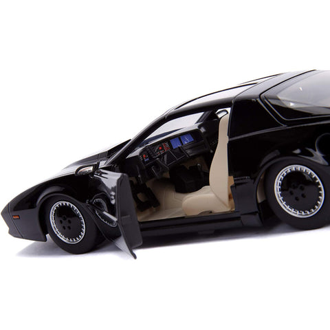 Knight Rider K.I.T.T. 1982 Pontiac Firebird with Light Up Feature 1:24 Scale Diecast Model Black by Jada 30086