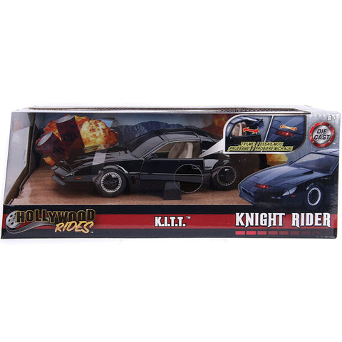 Knight Rider K.I.T.T. 1982 Pontiac Firebird with Light Up Feature 1:24 Scale Diecast Model Black by Jada 30086