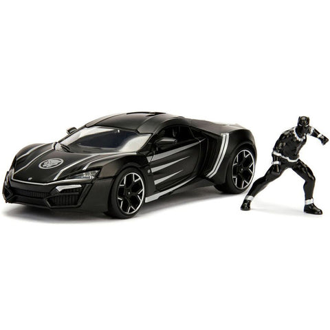 Marvel 2017 Lykan Hypersport 1:24 Scale Diecast Model with Black Panther Figure by Jada 99723