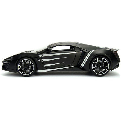 Marvel 2017 Lykan Hypersport 1:24 Scale Diecast Model with Black Panther Figure by Jada 99723