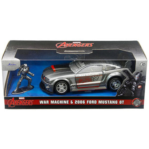 Marvel Avengers 2006 Ford Mustang GT 1:32 Scale Diecast Model with War Machine by Jada 33082