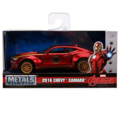 Marvel Avengers 2016 Chevy Camaro 1:32 Scale Diecast Model Iron Man by Jada 30298