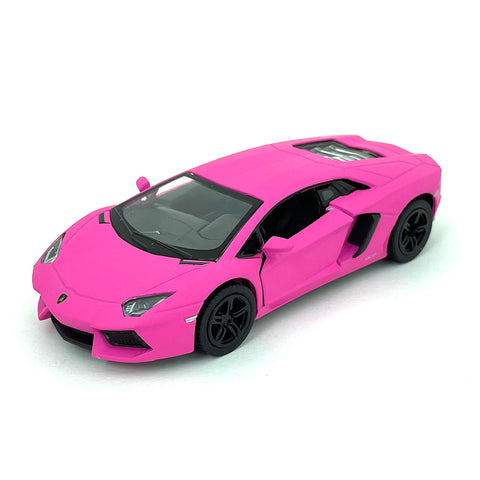 Matte Series 2012 Lamborghini Aventador 1:38 Scale Hot Pink by Kinsmart