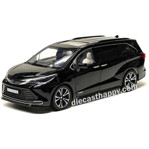 2021 Toyota Sienna 1:24 Scale Diecast Model Black by Mijo Exclusives