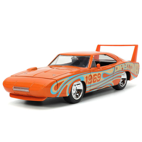 I Love The 60's 1969 Dodge Charger Daytona 1:24 Scale Diecast Model Orange by Jada 31389