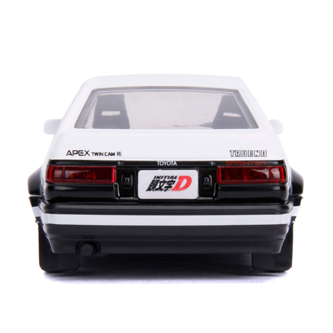 Hollywood Rides Initial D 1986 Toyota Trueno AE86 1:32 Black/White by Jada (No Window Box) diecast happy diecasthappy happydiecast takumi