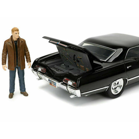 Supernatural 1967 Chevrolet Impala With Dean Winchester Figure 1:24 Scale Diecast Model by Jada 32250