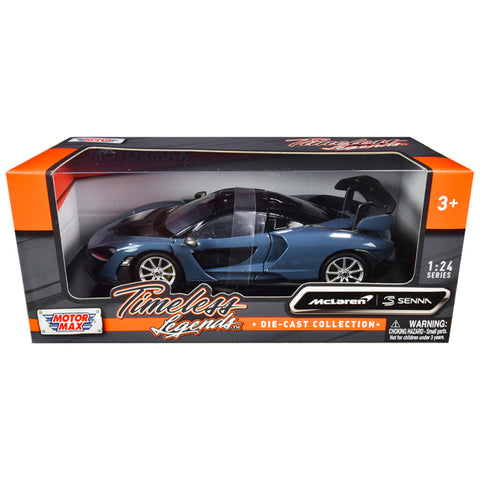 Timeless Legends McLaren Senna 1:24 Scale Diecast Model Blue by Motor Max 79355