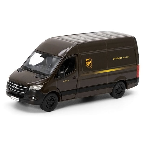 UPS Delivery Truck 2020 Mercedes Benz Sprinter Cargo Van 1:48 Scale Diecast Model White by Kinsmart diecasthappy
