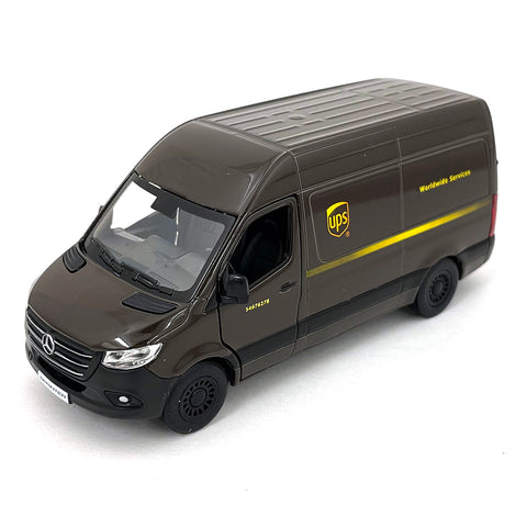 UPS Delivery Truck 2020 Mercedes Benz Sprinter Cargo Van 1:48 Scale Diecast Model White by Kinsmart diecasthappy