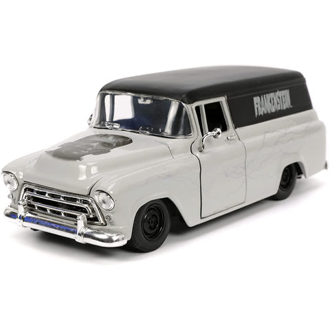 Universal Monsters 1957 Chevy Suburban 1:24 Scale Diecast Model with Frankenstein Figure by Jada 32191