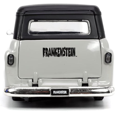 Universal Monsters 1957 Chevy Suburban 1:24 Scale Diecast Model with Frankenstein Figure by Jada 32191