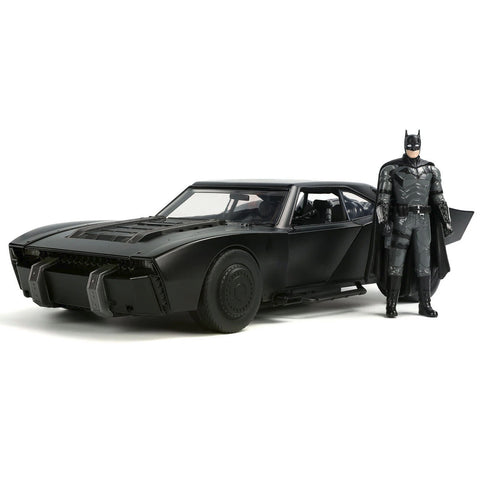The Batman (2022) Batmobile & Batman, 1:18 Scale Vehicle w/ 3.75" Figure by Jada 32504